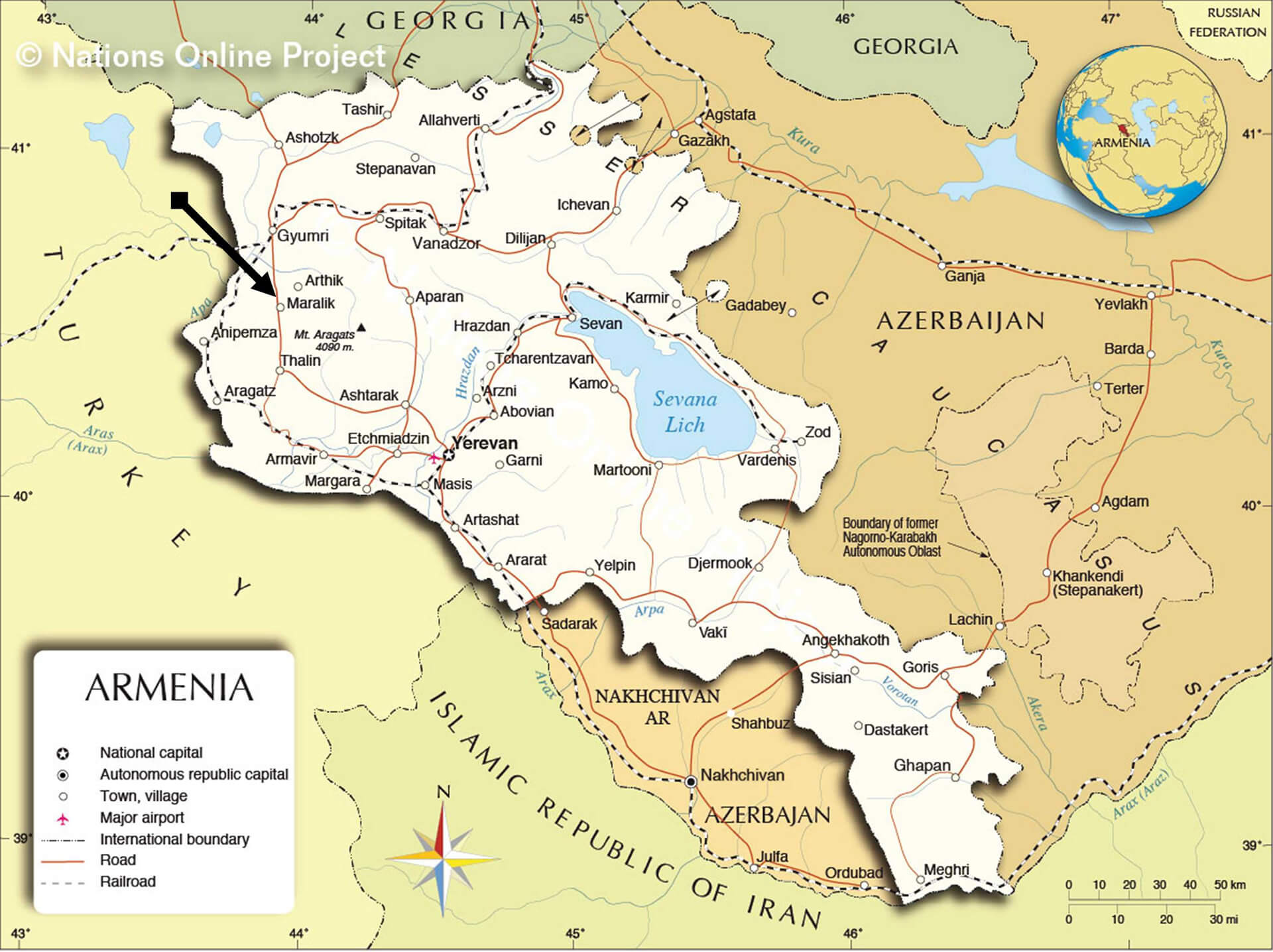Armenie Nationale Carte